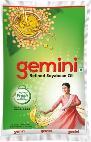Gemini Refined Soyabean Oil Pouch (840 g)